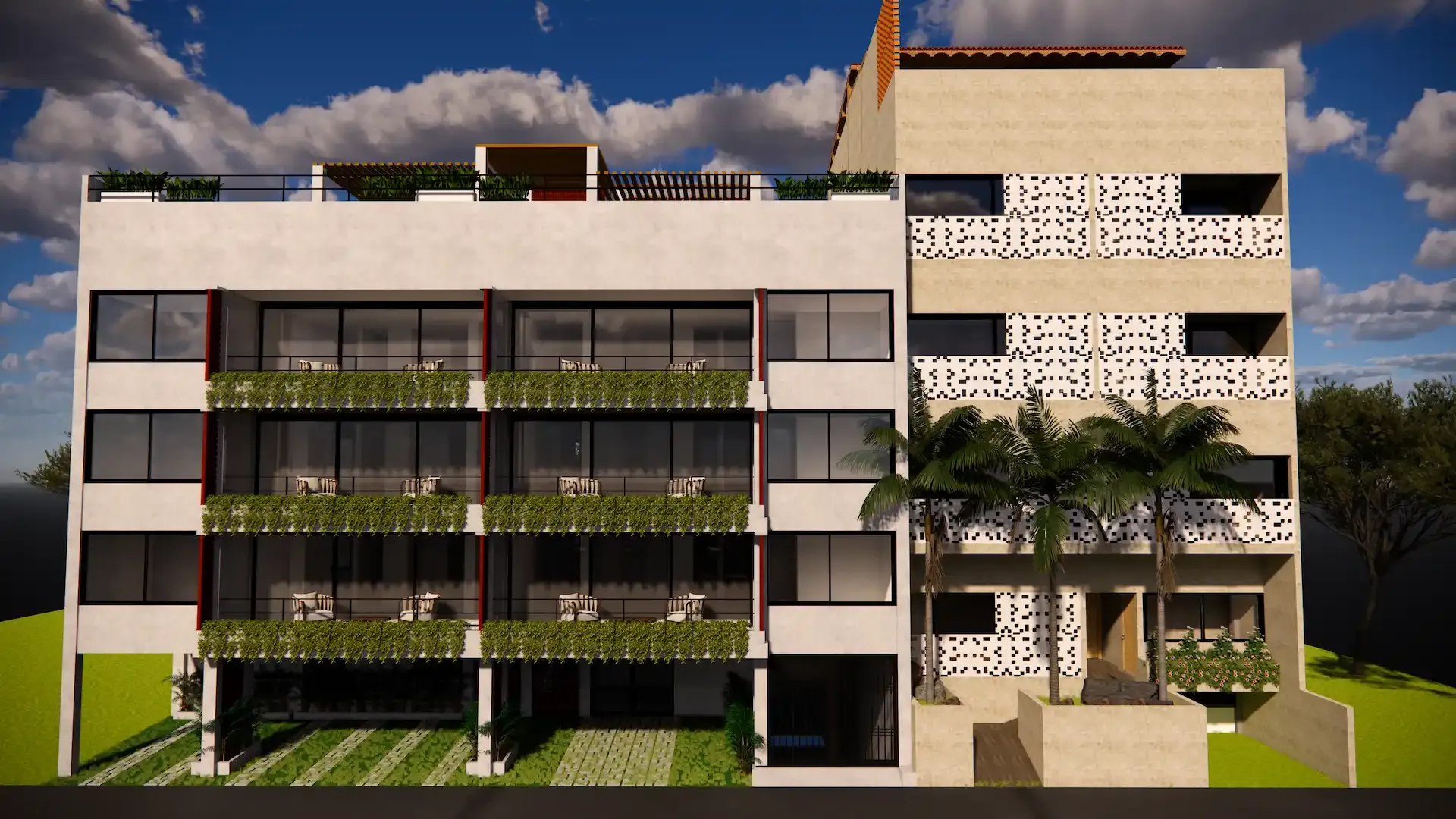 Jacuzzi de lujo con acabados en madera y cristal, rodeado de vegetación