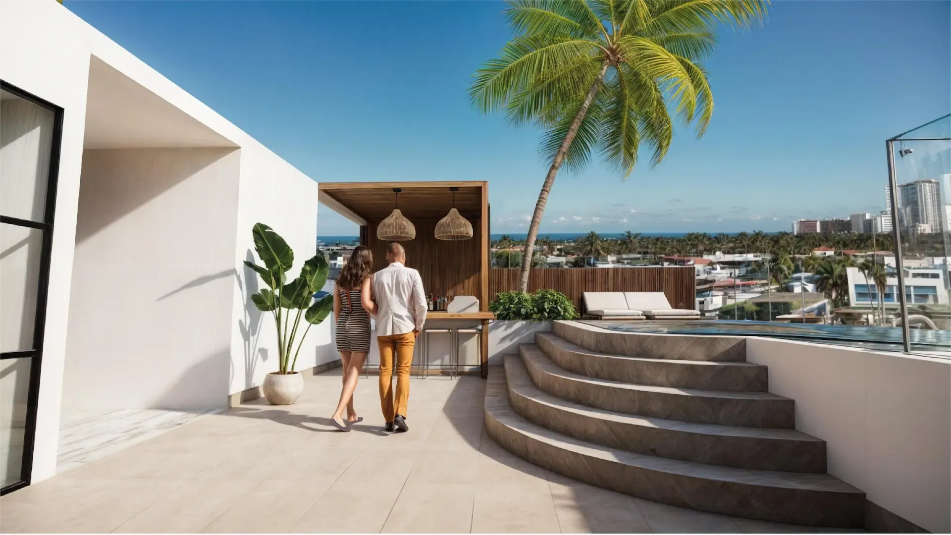 Yugoslavia 286 - Alberca y Bar desde el Rooftop